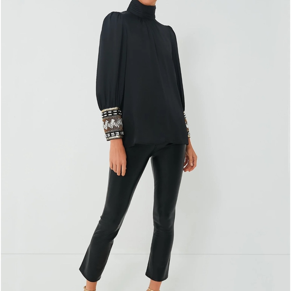 Black Embellished Faven Blouse